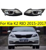 Head Lamp For Kia K2 20 15-20 17 RIO Cars Headlights DRL Turn Signal High+Low Beam Lens Running Light Front Lamp