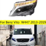 Headlights All LED For Mercedes Benz Vito 20 13-20 19 Head Lights W447 DRL+Bi-Xenon Lens LED Crystal Angel Eyes Turn Signal Headlight