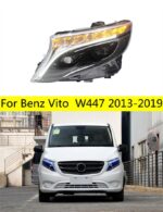 Headlights All LED For Mercedes Benz Vito 20 13-20 19 Head Lights W447 DRL+Bi-Xenon Lens LED Crystal Angel Eyes Turn Signal Headlight