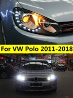 Car Front Headlights For VW POLO 2011-18 LED Headlight DRL Signal Projector Lens Automotive Head Lamp