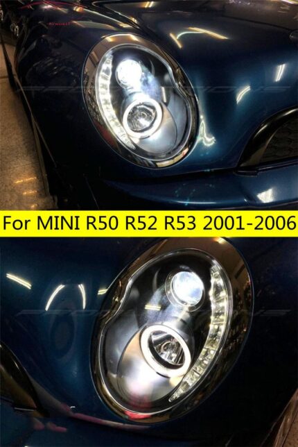 Head Lamp for MINI R53 LED Headlight 2001-2006 Headlights R50 R52 DRL Turn Signal High Beam Angel Eye Projector Lens