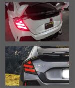 2 Styles Tail Lamp For Honda Civic Hatchback LED Tail Light 20 16-2021 Rear Brake Stream Turn Signal Daytime Running Lights - Image 4