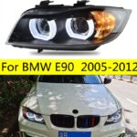 Head Light For BMW E90 LED Headlight 2005-2012 Headlights 320i 325i Turn Signal Halogen Bulb Daytime Running Lights High Beam Lamp