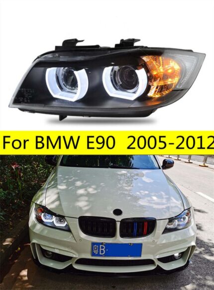 Head Light For BMW E90 LED Headlight 2005-2012 Headlights 320i 325i Turn Signal Halogen Bulb Daytime Running Lights High Beam Lamp