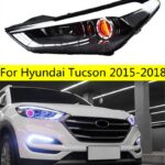 High Beam LED Lights For Hyundai Tucson LED Headlight 15-18 Car Headlights DRL Turn Signal Front Lamp