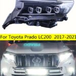 Full LED Head Light For Toyota Prado LC200 LED Headlight 17-21 Daytime Running Lights High Beam Lens Angel Eye Lamp