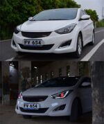 High Beam Head Light For Hyundai Elantra LED Headlight 20 11-16 Angel Eye Daily Lights Turn Signal Lamp - Image 4