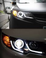 2 PCS Auto Car HeadLight Parts For KIA Forte 2009-2013 LED Lamps Headlight Replacement DRL Dual Beam Lens Headlights - Image 5