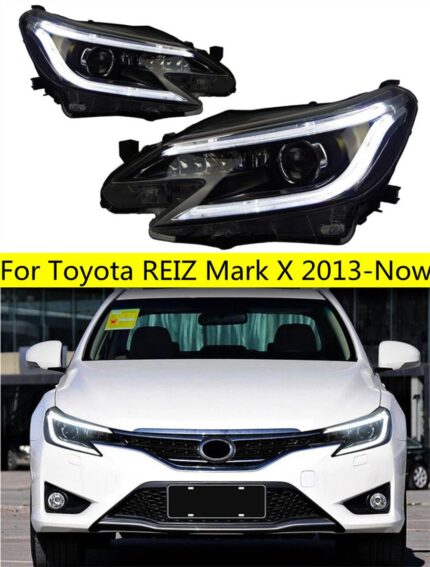 Car Headlights For TOYOTA REIZ Mark X 2013 LED Front Headlight DRL Bi-Xenon Lens Replacement High Beam Turn Signal Driving Lights