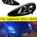 Car Styling Porsche Cayenne 20 11-20 18 LED Headlights High Beam Angel Eyes Replacement Front Lamp Lighting Accessories