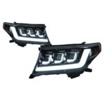 2 PCS Auto Car Head Light Parts For TOYOTA Lander Cruiser 2008-20 15 LED Lamps Headlight Replacement DRL Dual Beam Lens Lights - Image 2