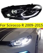 2 PCS Car Lights For Voklswagen Scirocco R 2009-20 15 Head Lamps LED Turn Signal Angel Eyes Headlights DRL Driving Light