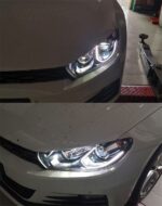 2 PCS Car Lights For Voklswagen Scirocco R 2009-20 15 Head Lamps LED Turn Signal Angel Eyes Headlights DRL Driving Light - Image 4