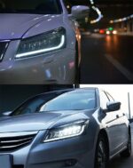 2 PCS Auto Car LED Head Light For Accord G8 2008-2013 Modified LED Lamps Headlights DRL Dual Projector Facelift - Image 4