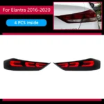 Car Lights For Hyundai Elantra 20 16-2021 LED Auto Taillights Assembly Upgrade Dynamic Backlight Highlight Rear Lamp Tools Accessories - Image 7