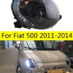 Car Styling Head Lamp for Fiat 500 Headlights 2011-2014 Fiat500 LED Headlight DRL Hid Bi Xenon Auto Accessories